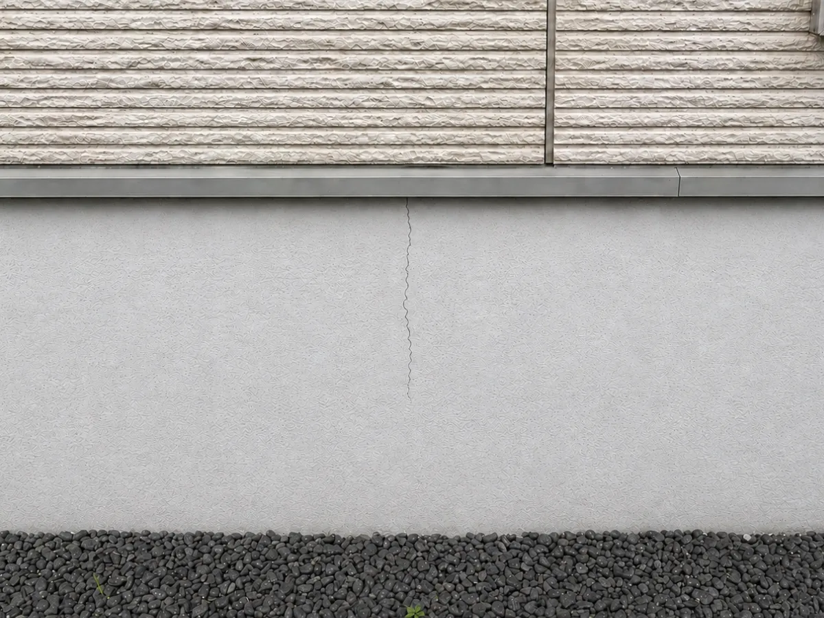 基礎の細いヒビ